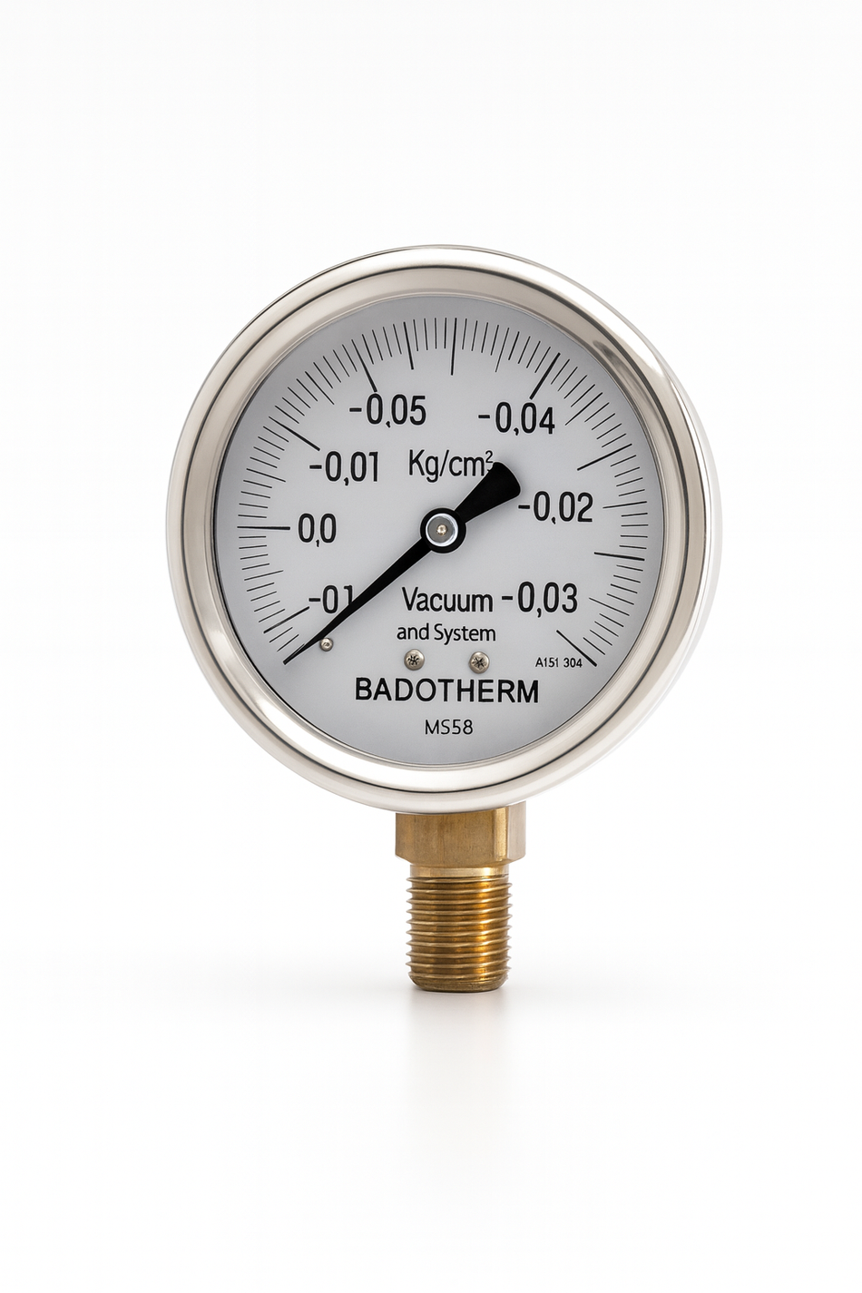 Vacuometro analógico reloj de 0 a -1 bar