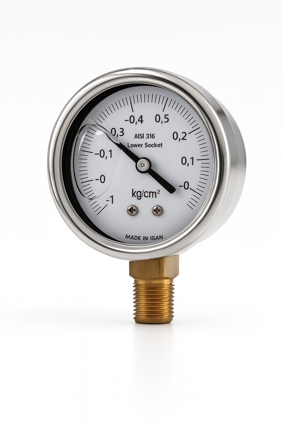 Vacuometro analógico reloj de 0 a -1 bar